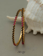 AD stone bangle (Pair) - KF100805 1-Zilmor